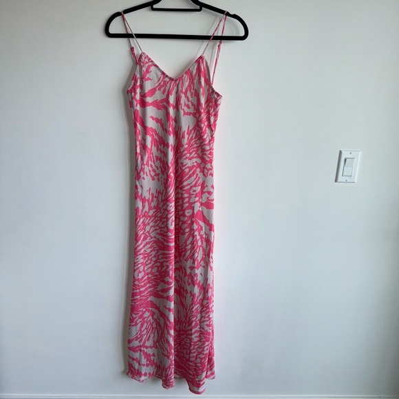 NWOT RESA Revolve Lily Pink White Animal Print Midi Dress Small - Picture 3 of 8